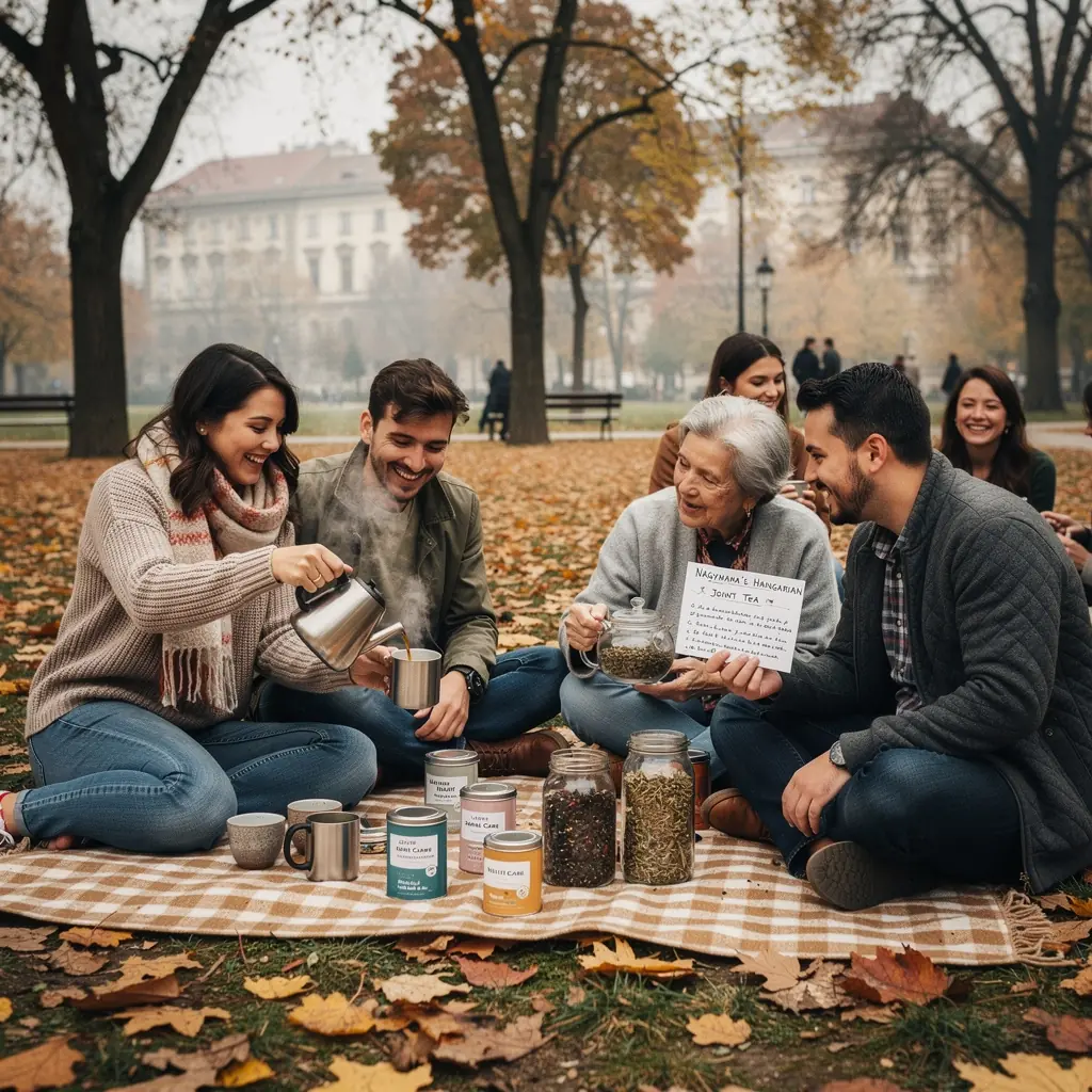 Kényelmes teázási pillanat, amely a relaxációt és az egészséget szolgálja.